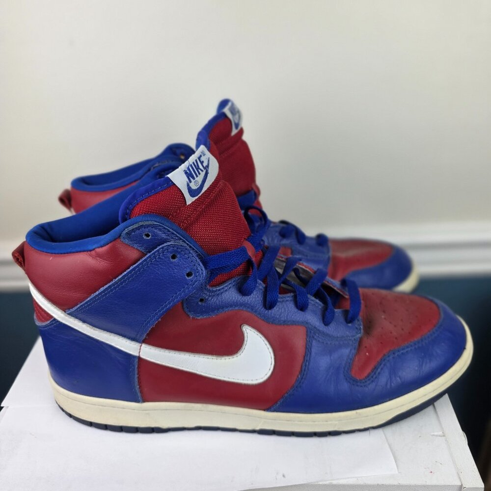 Nike Dunk High L.A. Clippers 305287 Men's Size 14 Sneakers Royal Blue Red White - Picture 5 of 8